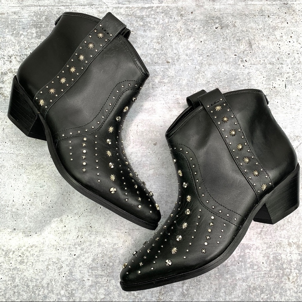 Sam Edelman Brian Leather Studded Ankle Boots